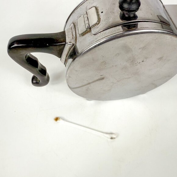 Vintage Art Deco Englishtown 5th Avenue Silver Plated Teapot Bakelite Handle - Picture 8 of 8